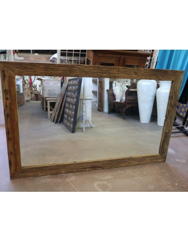 Specchio Rettangolare in Legno di Teak Vecchio...