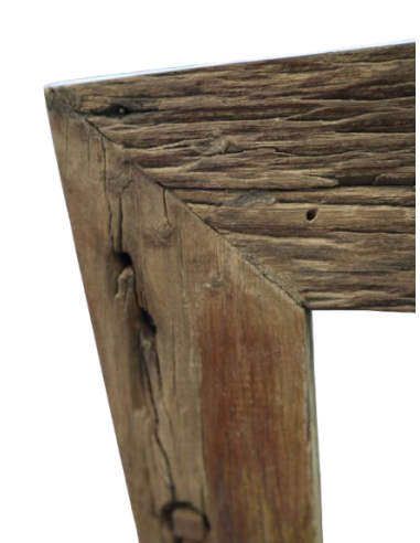 Specchio Rettangolare in Legno di Teak Vecchio...