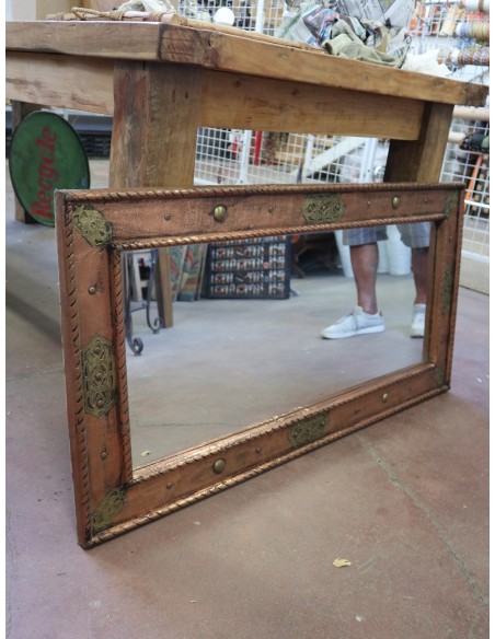 Specchio Marocchino in Rame | Artigianato Unico Fatto a Mano 120x60