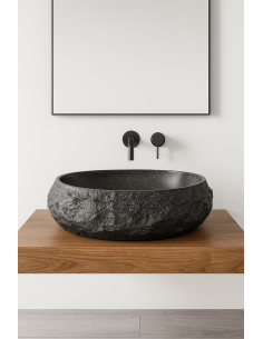 Lavandino in Resina Effetto Pietra 50x40x15 cm – Moderno,...
