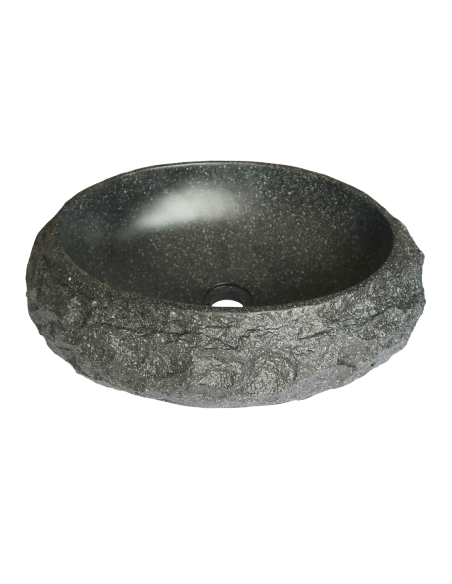 Lavandino in Resina Effetto Pietra 50x40x15 cm – Moderno, Leggero e Resistente per Bagno con Top o Mobile Sospeso