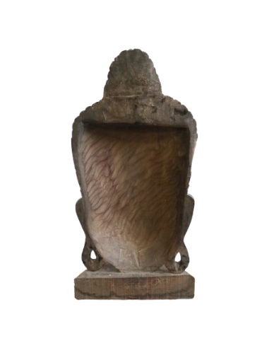 Testa di Buddha in legno scolpito a mano 83 cm...