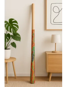 Didgeridoo in legno decorato con tecnica aborigena – cm... 2