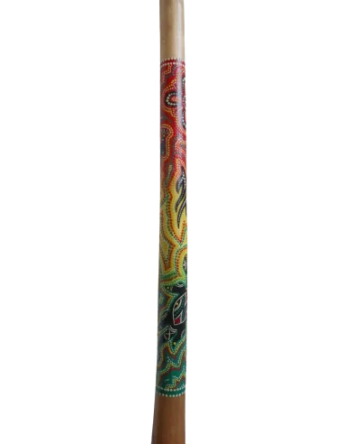 Didgeridoo in legno decorato con tecnica...