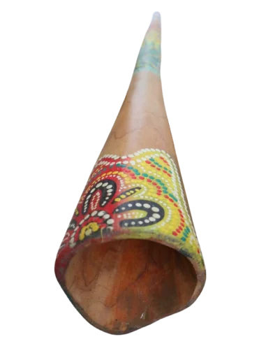 Didgeridoo in legno decorato con tecnica...