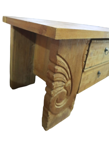 Porta TV in Legno Massello con Intagli –...