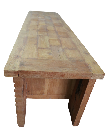 Porta TV in Legno Massello con Intagli – 150x40x44h