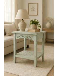 Alzata shabby chic in legno di albesia intagliato a mano...