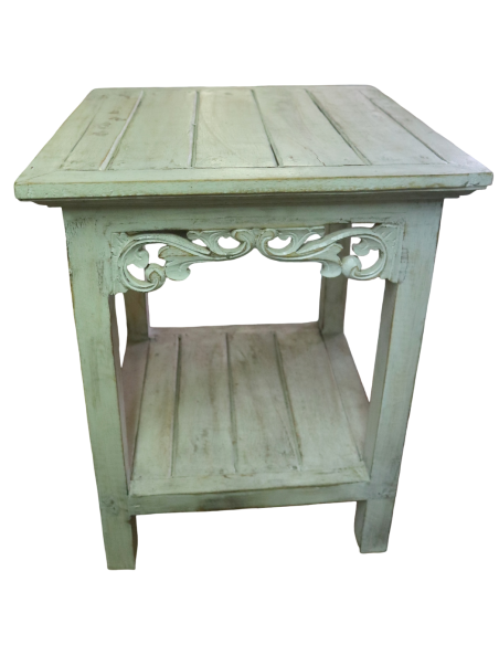 Alzata shabby chic in legno di albesia intagliato a mano – 2 misure disponibili