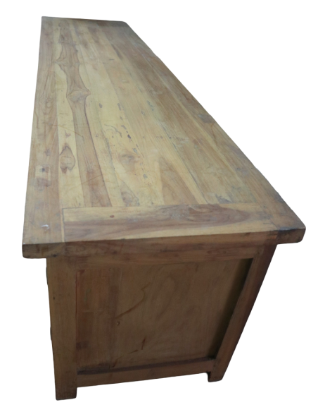 Mobile Porta TV in Teak Massello – 180x45x50 cm – Fatto a Mano in Indonesia