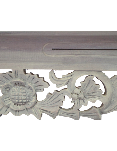 Tavolo Opium Intagliato in Legno di Albesia – Fatto a Mano in Indonesia – 80x60x40 cm