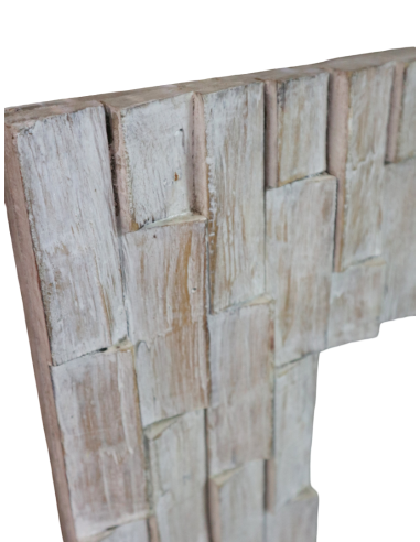 Specchio in legno artigianale cm 90x70x4 con...