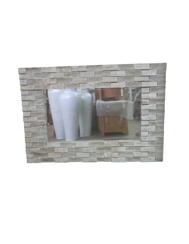 Specchio in legno artigianale cm 90x70x4 con...