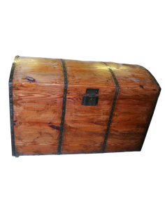 Baule Antico in Legno con Rinforzi in Ferro – Porta... 2