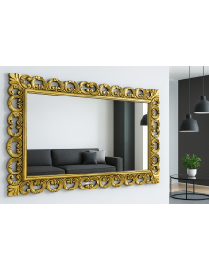 Specchio Barocco in Legno Massello Dorato 160x80 cm –...