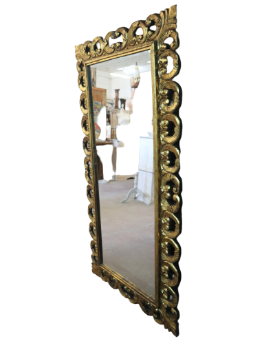 Specchio Barocco in Legno Massello Dorato...