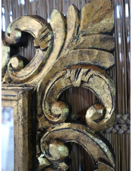 Specchio Barocco in Legno Massello Dorato 160x80 cm – Cornice Artigianale 14 cm