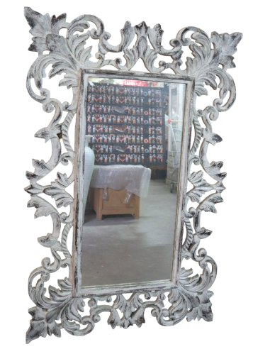 Specchio Rettangolare in Legno Massello Durian...