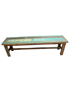 Panca in legno massello riciclato 160x35x46h – Arredo... 2