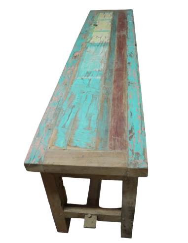Panca in legno massello riciclato 160x35x46h –...