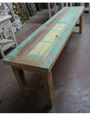 Panca in legno massello riciclato 160x35x46h –...