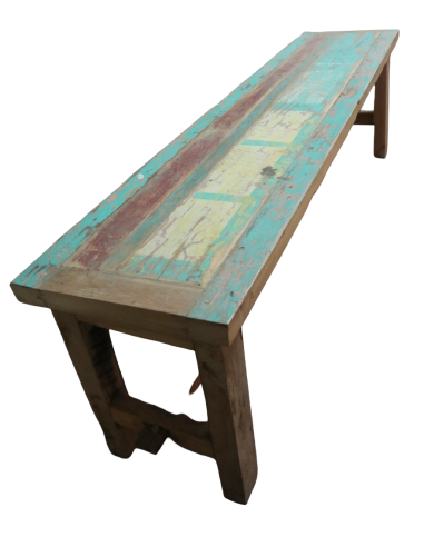 Panca in legno massello riciclato 160x35x46h –...