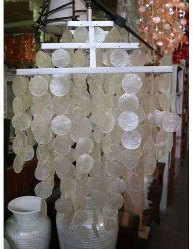 Lampadario in Madreperla Artigianale 40x40x70...