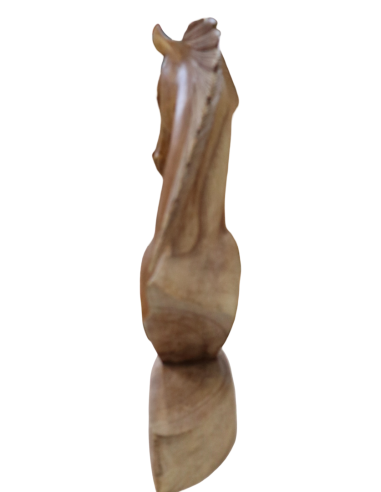 Scultura testa di cavallo in legno di teak |...