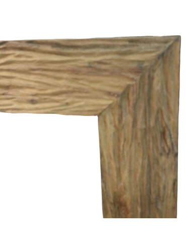 Specchio quadrato in legno di teak fatto a mano...