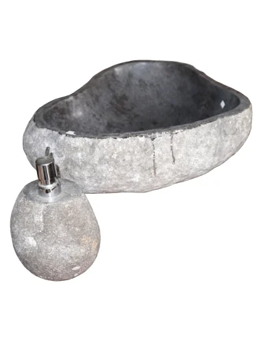 Lavandino in pietra naturale scolpita a mano –...