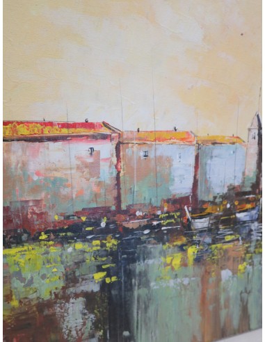 Quadro astratto paesaggio marittimo – Dipinto a...