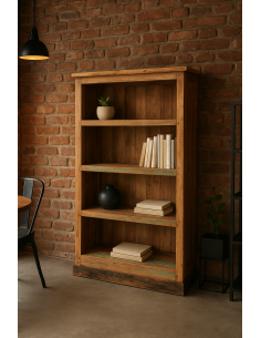 Libreria in Teak Riciclato dalle Barche Indonesiane...