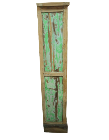 Libreria in Teak Riciclato dalle Barche Indonesiane 100x30x150h – Stile Rustico Industriale Moderno