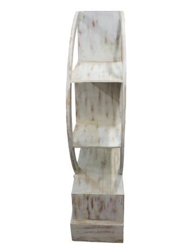 Libreria Tonda in Teak Decapato 103x37x110h –...