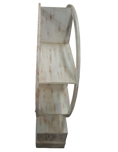 Libreria Tonda in Teak Decapato 103x37x110h –...