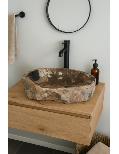 Lavandino in Pietra Fossile Naturale | Legno Fossilizzato...