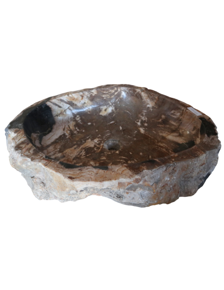 Lavandino in Pietra Fossile Naturale | Legno Fossilizzato 57x50x15 cm | Design Unico dal Fascino Naturale – Amicasaidee