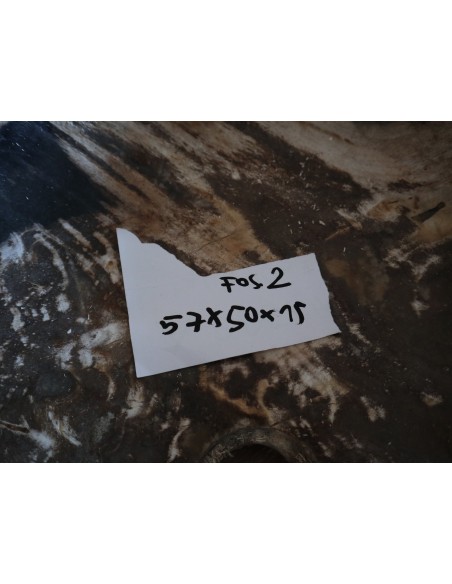 Lavandino in Pietra Fossile Naturale | Legno Fossilizzato 57x50x15 cm | Design Unico dal Fascino Naturale – Amicasaidee