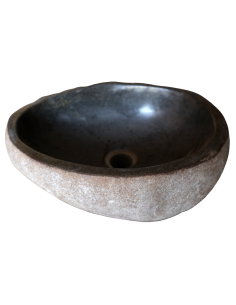 Lavandino in pietra naturale ovale cm 37x29x15 – Fatto a... 2