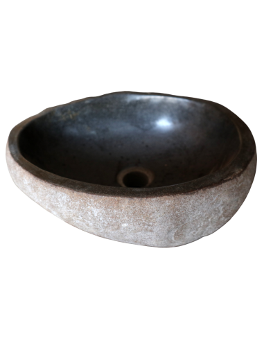 Lavandino in pietra naturale ovale cm 37x29x15...