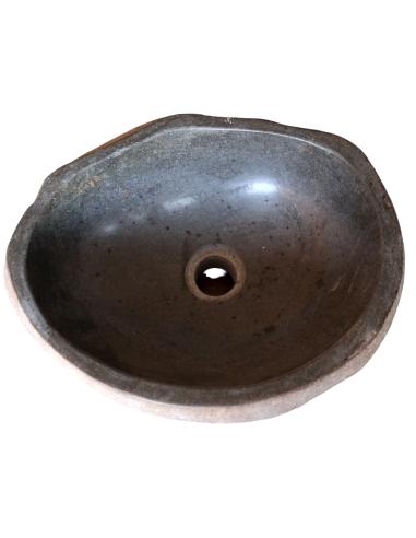 Lavandino in pietra naturale ovale cm 37x29x15...