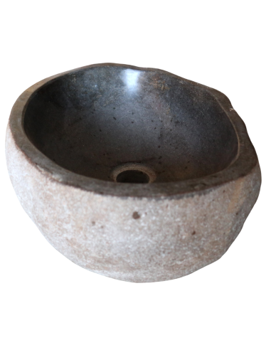 Lavandino in pietra naturale ovale cm 37x29x15...