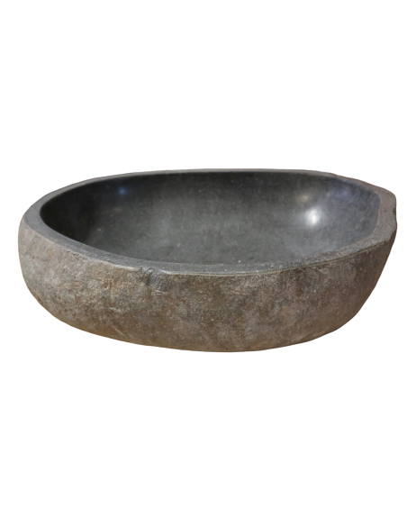 Lavandino in Pietra di Fiume Naturale 55x38x15 cm – Design Unico ed Elegante