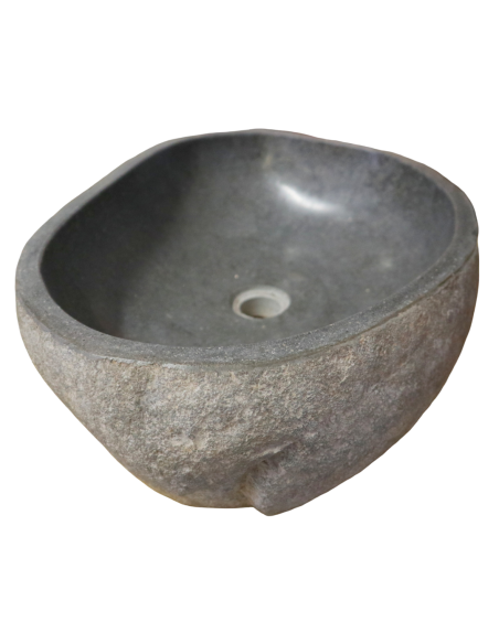 Lavandino in Pietra di Fiume Naturale 55x38x15 cm – Design Unico ed Elegante