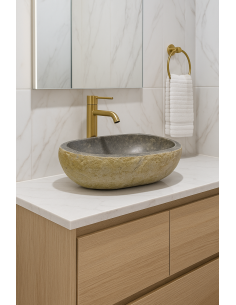 Lavabo in pietra naturale 41x30x15 cm – Lavandino da...