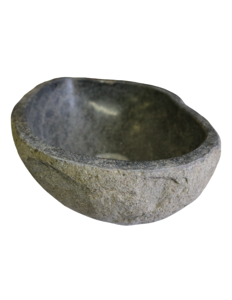 Lavabo in pietra naturale 41x30x15 cm – Lavandino da appoggio artigianale moderno bagno design