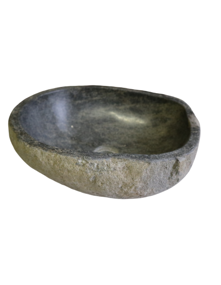 Lavabo in pietra naturale 41x30x15 cm – Lavandino da appoggio artigianale moderno bagno design