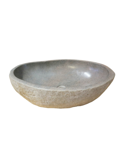 Lavandino in Pietra di Fiume Naturale 64x40x15...