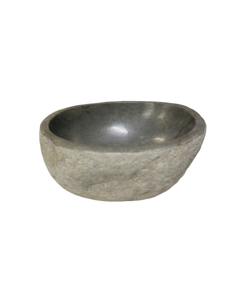 Lavabo in Pietra Naturale di Fiume – 35x31x15 cm | Stile Rustico Moderno