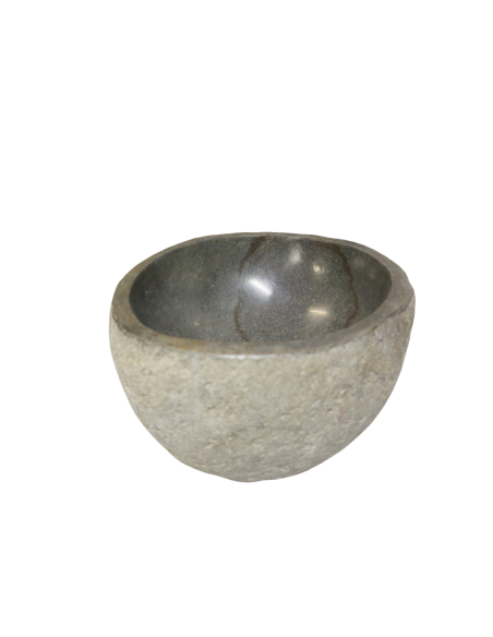 Lavabo in Pietra Naturale di Fiume – 35x31x15 cm | Stile Rustico Moderno